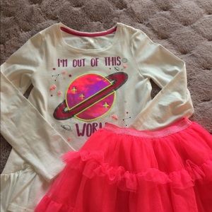 Girls Children’s Place Tutu and top. New size 6